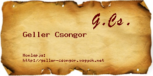 Geller Csongor névjegykártya